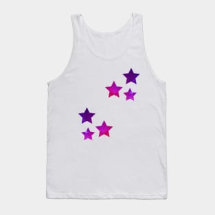 Galaxy stars sticker pattern Tank Top